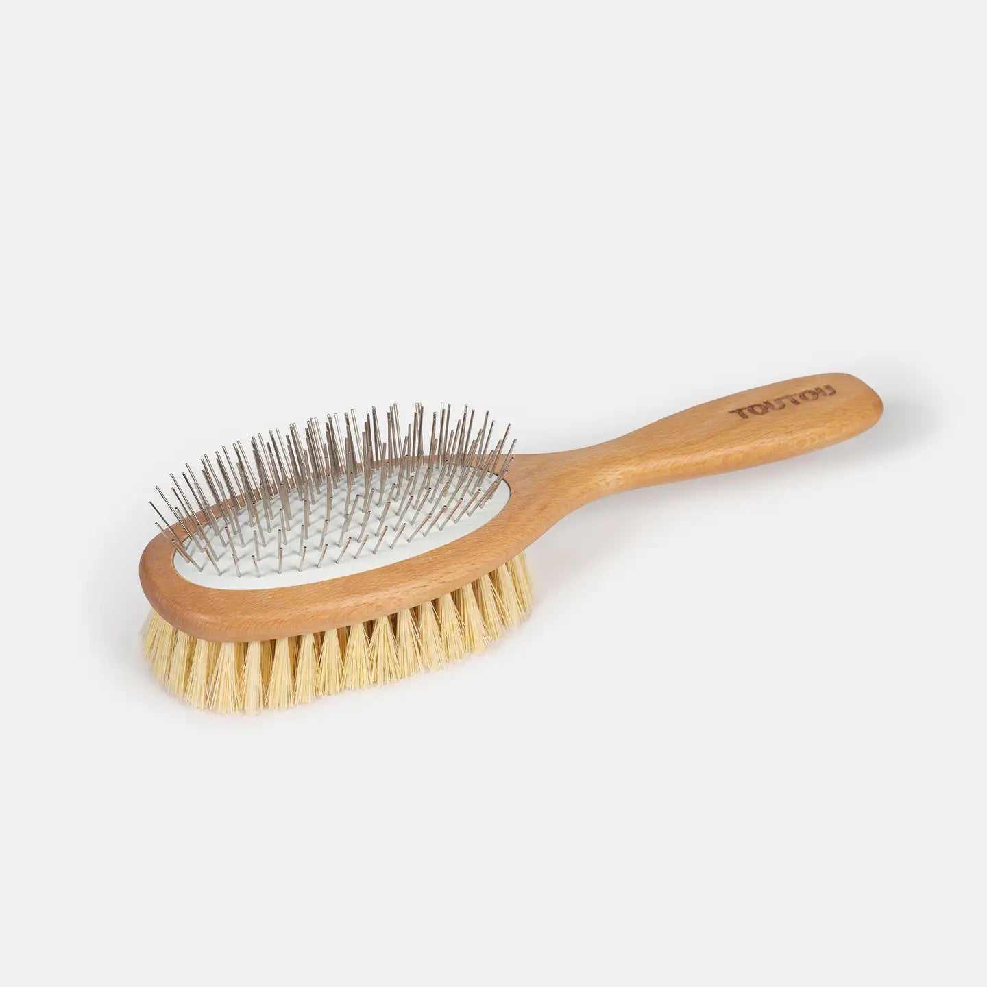 Brosse double face pour poils longs et mi-longs - Toutoustore