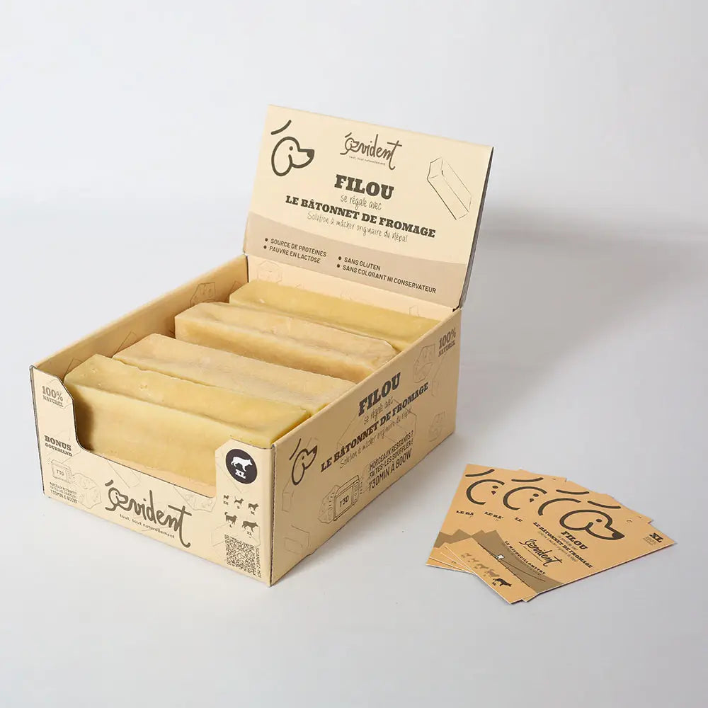 FILOU - Bâtonnets de fromage à mâcher pour chien - Toutoustore