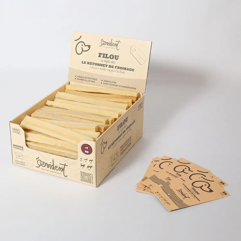 FILOU - Bâtonnets de fromage à mâcher pour chien - Toutoustore 